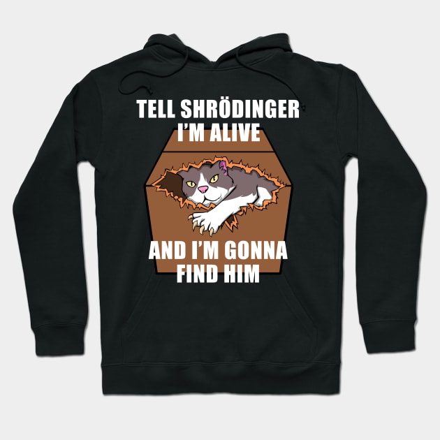 Schrödinger's Cat Alive Physicist Motive Physics Hoodie by swissles